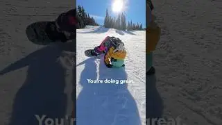 Day 1 of teaching our 4 year old how to snowboard.🥹😅 #fatherson