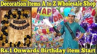 Cheap &  Best Party Complete Decoration Collection and Gifts Birthday Items Wholesale Shop Chennai