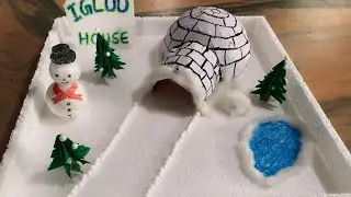 Igloo house ⛄️ 🌲 DIY || school Project Types of House || Easy and simple method to making house 