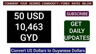 Guyana Dollar to USD Today GYD to USD Currency Exchange RATES