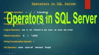 operators in SQL Server