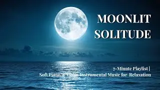 Moonlit Solitude | 7 Minutes of Relaxing | Soft Piano & Violin Instrumental Music