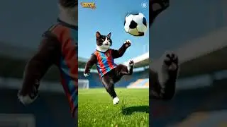 soccer cat 2 #shorts #sports #soccer #cat #catshorts #meow #catvideos #sportycats #cats #meowing