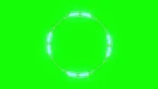 high tech circle overlay green screen