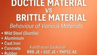 Stress strain diagram for Ductile and brittle material explained In tamil|design machine #rrb #tnpsc