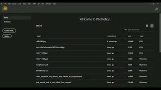 Opening an Existing Image/Document (.psd file) in Photoshop