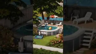 #EApartner | realistic above ground pool with the new curved pools! #thesims4 twitch in bio! ✨
