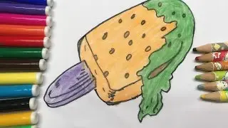 How to Draw and Paint Ice Cream for Kids ✍ Coloring Pages Bows for Learning Colors ❃ZoZo TV♫