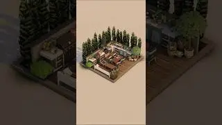 Garden To Table Patio | The Sims 4 Stopmotion | No CC | Room Build #shorts