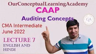 CAAP Auditing Concepts Lecture 7 Jairam Iyer CMA Inter Jun 2022 Attempt