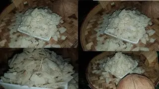 নারিকেলের মিষ্টি চিঁড়া/চিপস||Sweet Flatted Coconut/Chips/Crispy Coconut||Cook & Care by Nipa