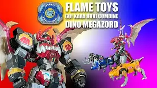 Flame Toys Go! Kara Kuri Combine Dino Megazord Review - Mighty Morphin Power Rangers