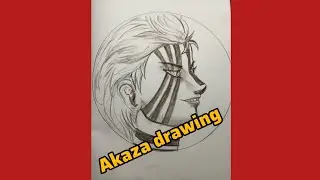 How to draw Akaza, step by step. #drawing #art #trending #akaza 