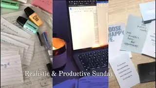 Realistic & Productive Sunday Vlog | flashcards, get ready for school, candles 🎧🍵🤍🌱