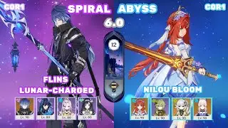 C0R1 Flins Lunar-Charged & C0R1 Nilou Bloom | Spiral Abyss 6.0 | Genshin Impact