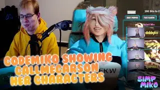 CodeMiko showing CallMeCarson her Character | SimpMiko
