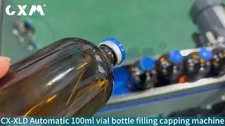 CX-XLD 100ml Vial Filling Line | 30-40 Bottles per Minute | Automatic Liquid Filling Machine