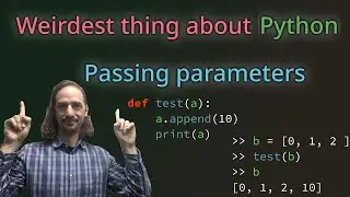 The weirdest thing in Python - passing parameters to functions