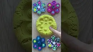 Kineticsand Popit Fidgets! 🤩💩🥳 #satisfying #kineticsand #popit #viral #asmr #shorts