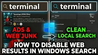 How to Disable Web Results in Windows Search (Bing & Ads Removed) #windows
