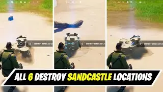 [All Locations] Destroy Special Sand Castles (6) - Fortnite Week 10 Epic Challenges/Quests Guide