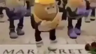 Killer Bean dancing on Margaret Thatcher's grave