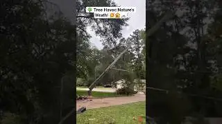 Falling Fury 🌳💥#TreeFalling #PropertyDamage #CarCrush #HomeDestroyed #LiveFootage #Chaos