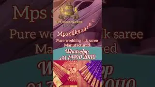 Mps silks sarees - kathirchettipatti omalur salem 636304 WhatsApp +91 74490 20110