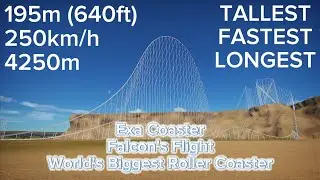 The World's FASTEST, TALLEST, LONGEST Roller Coaster : Falcon's Flight (Planet Coaster)