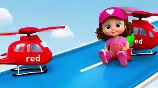 Colors Song for Kids | Learn Red Color with Helicopter 🚁 | Grace Wise Land