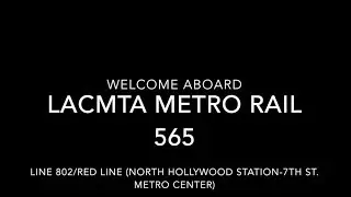 (AUDIO CLIP) LACMTA Metro Rail 1997 Breda A650 #565 | Coin Lloyd's Transit Hub