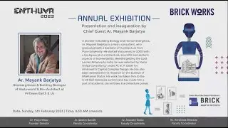Ar. Mayank Barjatya delivered a speech on Ar. B.V. Doshi Sir || Enthuva 2023 at Brick