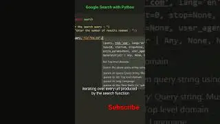Google Search with Python || Python Programing || Basic Tutorial || Walkthrough Video || Code Short