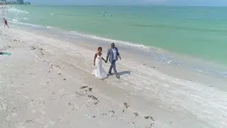 Wedding By Drone Sand Key Park