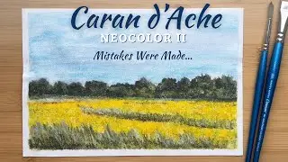 Caran d&rsquo;Ache Neocolor II Landscape Painting