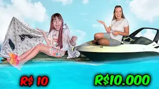 Casa Flutuante de R$10 vs R$10000  Casa Rico vs Casa Pobre!
