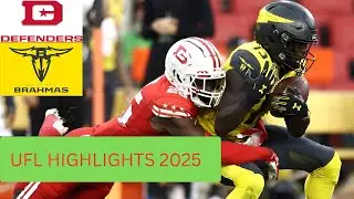 DC Defenders vs. San Antonio Brahmas Highlights |  UFL 2025 | Spring football 2025