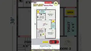 20x30 House Plan, 20*30 2bhk House Design with Porch, 20/30 Home Plan, #housedesign #shorts #ytshort
