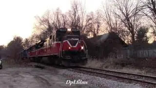 Loaded Limestone Train Rolls Through a Speed Restriction
