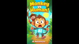 Monkey vs Human! AI Adventure 😲🐵 | Fun & Safe Kids Video
