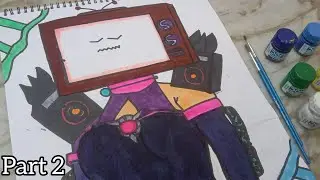 T.V Woman Large Titan A3 Drawing Part 2 by Art galaxy ll Ungraded Version 😁🔥