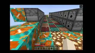 I'm going through the obstacle course in Minecraft