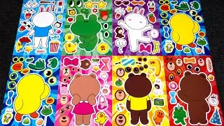 LINE TOWN STICKER BOOK MAKEOVER 🏙️🐻 | STICKER FUN WITH CONY, BROWN & SALLY!