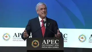 President Sebastian Pinera of Chile at the APEC CEO Summit 2018