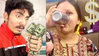 Cold water challenge drink 😱 winner get expensive gift 🎁 