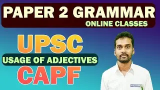 CAPF PAPER 2 Grammar Classes // usage part of Adjectives // capf paper 2 preparation