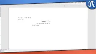 Script Writing in Microsoft Word