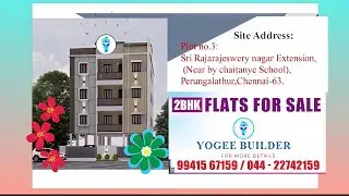 2 BHK flats #perungalathur #yogeebuilder #2bhksaleforperungalathur 