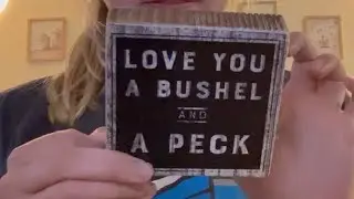 Honest Review   Primitives by Kathy Love You A Bushel And A Peck Home Decor