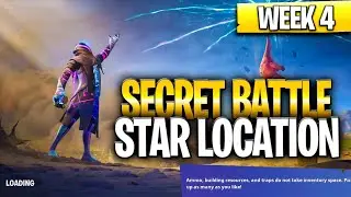 WEEK 4 SECRET BATTLE STAR LOCATION GUIDE! - Fortnite Find the Secret Battle Star in Loading Screen 4